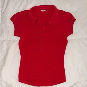 Garage Women's Red Button Down Shirt